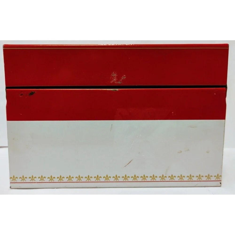 Vintage Campbell's Soup Recipe Box Metal Tin storage With Recipe Cards Vtg